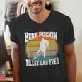 Best Puckin Billet Dad Hockey Men's V-Neck T-Shirt