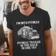 Best Truck Driver Art For Men Dad Women Trucking CDL Trucker Men's V-Neck T-Shirt