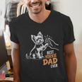 Best Yorkie Dad Ever Dog Yorkie I Love Yorkie Dad Men's V-Neck T-Shirt