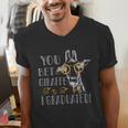 You Bet Giraffe I Graduated Graduation Gift Men's V-Neck T-Shirt