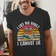 I Like Big Books And I Cannot Lie Bookworm Reading Teacher Men's V-Neck T-Shirt