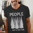 Bigfoot People Not a Big Fan Sasquatch Introvert Men's V-Neck T-Shirt Bigfoot People Not a Big Fan Sasquatch Introvert Men's V-Neck T-Shirt