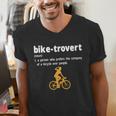 Bike-Trovert Bicycle Humor Definition Introvert Men's V-Neck T-Shirt
