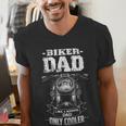 Biker Dad Like a Normal Dad Only Cooler Motorcyclist Men's V-Neck T-Shirt