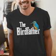The Bird Father Bird Watching Meme Birder Dad Men's V-Neck T-Shirt