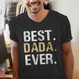 Birthday Fathers Day Christmas For Dada Dada From Granddaughter Grandson Best Dada Men's V-Neck T-Shirt
