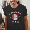 Bloodhound Dad Dog Father Men's V-Neck T-Shirt