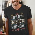 Boho Nostalgia It's My Niece's Birthday Women Kids Men's V-Neck T-Shirt