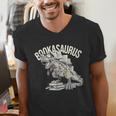 Book Dinosaur Bookworm T-Rex Dino Reading Books Book Men's V-Neck T-Shirt Book Dinosaur Bookworm T-Rex Dino Reading Books Book Men's V-Neck T-Shirt