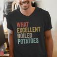 Book Lover Austen Literature What Excellent Boiled Potatoes Men's V-Neck T-Shirt Book Lover Austen Literature What Excellent Boiled Potatoes Men's V-Neck T-Shirt