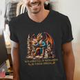 Book Lovers In A World Full Of Bookworms Be A Book Dragon Men's V-Neck T-Shirt