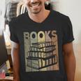 Book Reader Vintage Bookworm Retro Book Lover Men's V-Neck T-Shirt