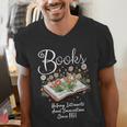Books That Help Introverts Since 1454 Conversations Men's V-Neck T-Shirt Books That Help Introverts Since 1454 Conversations Men's V-Neck T-Shirt