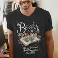Books That Help Introverts Since 1454 Conversations Men's V-Neck T-Shirt Books That Help Introverts Since 1454 Conversations Men's V-Neck T-Shirt