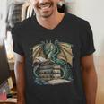 Bookworm Dragons Reading Book Dragons And Books Men's V-Neck T-Shirt
