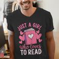 Bookworm Just A Girl Who Loves To Read Men's V-Neck T-Shirt Bookworm Just A Girl Who Loves To Read Men's V-Neck T-Shirt