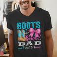 Boots Or Bows Dad Loves You Gender Reveal Party Men's V-Neck T-Shirt