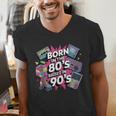 Born In The 80s Raised In The 90s Nostalgia Retro Lovers Men's V-Neck T-Shirt