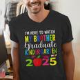 My Brother Graduated Kindergarten Class Of 2025 Graduation Men's V-Neck T-Shirt