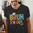 Bruh I'm Out Senior Graduation Men's V-Neck T-Shirt