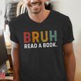 Bruh Read a Book Men's V-Neck T-Shirt