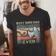 Budgie Dad Bird Lover Father Animal Enthusiast Bird Guy Men's V-Neck T-Shirt