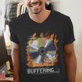 Buffering Glitched CD On Fire 2000s Nostalgia Men's V-Neck T-Shirt Buffering Glitched CD On Fire 2000s Nostalgia Men's V-Neck T-Shirt