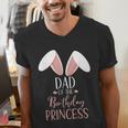 Bunny Dad Of The Birthday Princess Matching Family Men's V-Neck T-Shirt