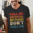 Call Me Antisocial But Please Don't Call Me Introvert Men's V-Neck T-Shirt