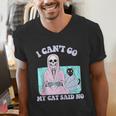 I Can't Go My Cat Said No Introvert Anxiety Cat Lover Men's V-Neck T-Shirt I Can't Go My Cat Said No Introvert Anxiety Cat Lover Men's V-Neck T-Shirt