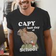 Capy Last Day Of School Capybara Graduation Quote Men's V-Neck T-Shirt