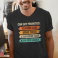 Car Guy Priorities Cars Garage Lover For Men Dad Men's V-Neck T-Shirt