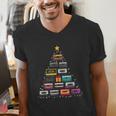 Cassette Tape Christmas Tree Graphic 80s 90s Retro Nostalgia Men's V-Neck T-Shirt