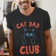 Cat Dad Club Life Is Better With Cats Retro Cat Dad Men's V-Neck T-Shirt