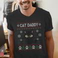 Cat Daddy Ugly Christmas Sweater Pajama Kitty Cat Lover Xmas Men's V-Neck T-Shirt