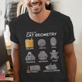 Cat Geometry Math Cat For Cat Dad Cat Mom Kids Men's V-Neck T-Shirt