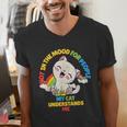 Cat Mom Loves Cats Dad Not In The Mood For People Introvert Men's V-Neck T-Shirt