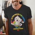 Cat Mom Loves Cats Dad Not In The Mood For People Introvert Men's V-Neck T-Shirt