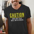 Caution Does Not Play Well With Others Introvert Men's V-Neck T-Shirt