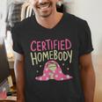 Certified Homebody Trendy Frog Introvert Men's V-Neck T-Shirt Certified Homebody Trendy Frog Introvert Men's V-Neck T-Shirt