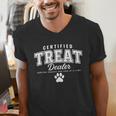 Certified Treat Dealer Dog Mom Dog Dad Men's V-Neck T-Shirt