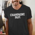 Champagne Papi Dad Father's Day Love Family Support Tee Men's V-Neck T-Shirt
