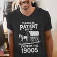Charming Slow Life Please Be Patient I'm From The 1900s Men's V-Neck T-Shirt Charming Slow Life Please Be Patient I'm From The 1900s Men's V-Neck T-Shirt