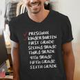 Checklist Kindergarten Class Of 2030 Shirt Graduation Men's V-Neck T-Shirt