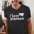 Cheer Stepdad Cheerleading Step Dad Cheerleader Stepfather Men's V-Neck T-Shirt