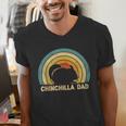 Chinchilla Dad Father's Day Chinchilla Lover Dad Daddy Men's V-Neck T-Shirt