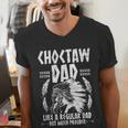 Choctaw Tribe For a Proud Choctaw Dad Men's V-Neck T-Shirt