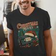 Christmas Movies Chill Retro VHS Holiday Nostalgia Men's V-Neck T-Shirt Christmas Movies Chill Retro VHS Holiday Nostalgia Men's V-Neck T-Shirt