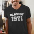 Class Of 1971 71 School Tee Shirt Graduation Class Party Men's V-Neck T-Shirt