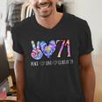 Class Of 1971 Shirt Tie Dye Senior Graduation Class Reunion Men's V-Neck T-Shirt